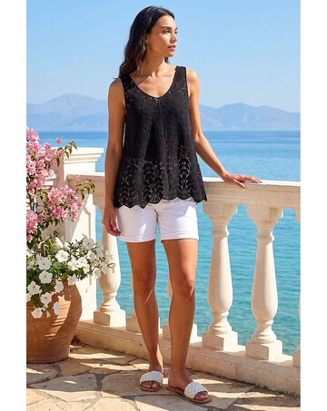 Roman Crochet Knit Vest Top