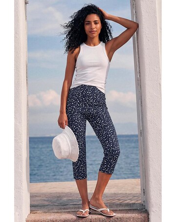 Roman Bengaline Spot Print Crop Trouser