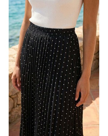 Roman Polka Dot Maxi Skirt