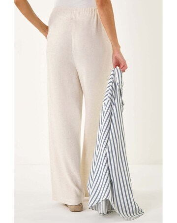 Roman Linen Blend Wide Leg Trouser
