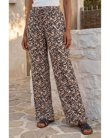 Roman Abstract Wide Leg Trouser