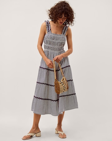 Monsoon Glori Gingham Jersey Midi Dress