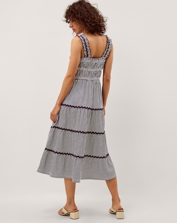 Monsoon Glori Gingham Jersey Midi Dress