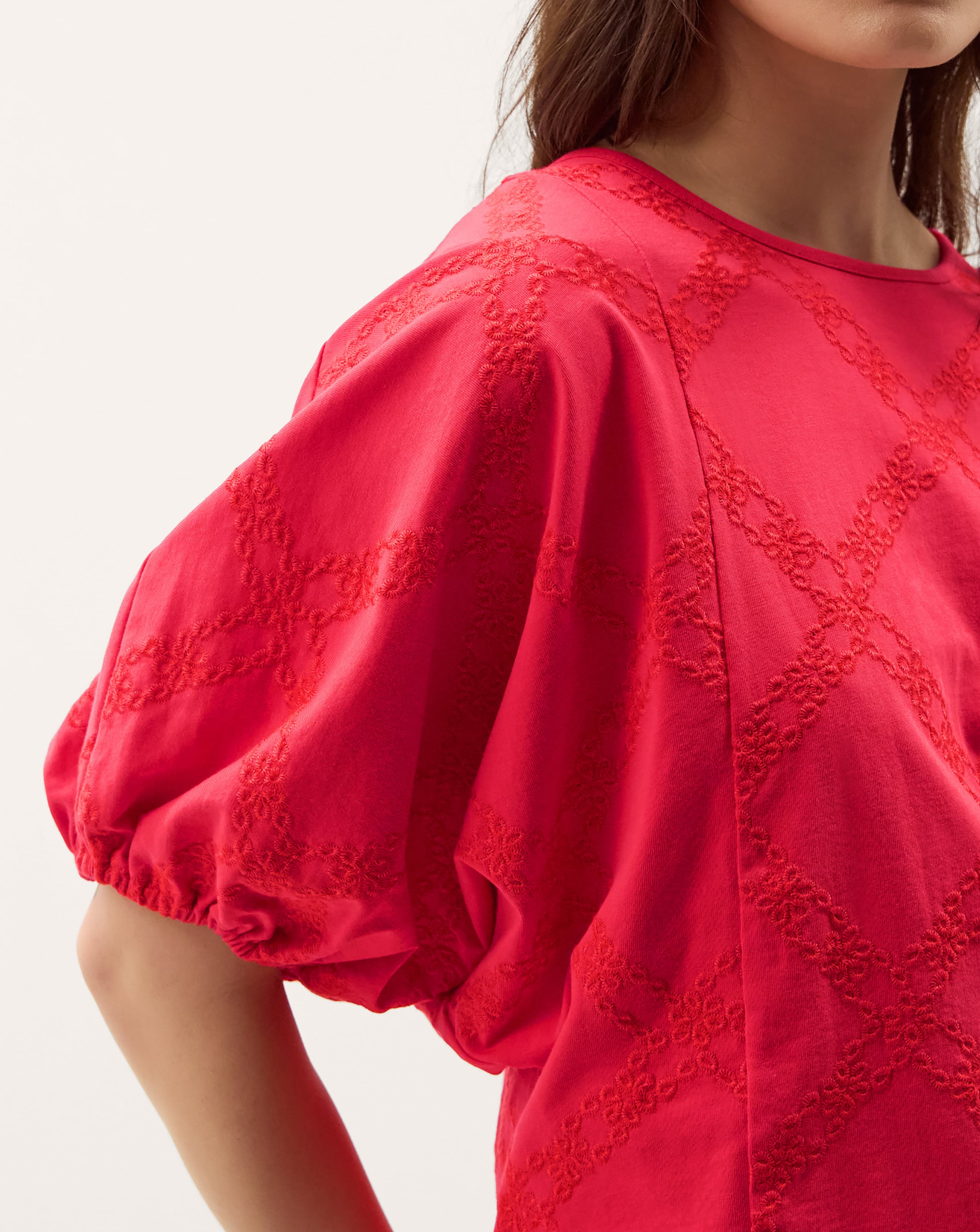 Monsoon Ellie Puff Sleeve Jersey Top