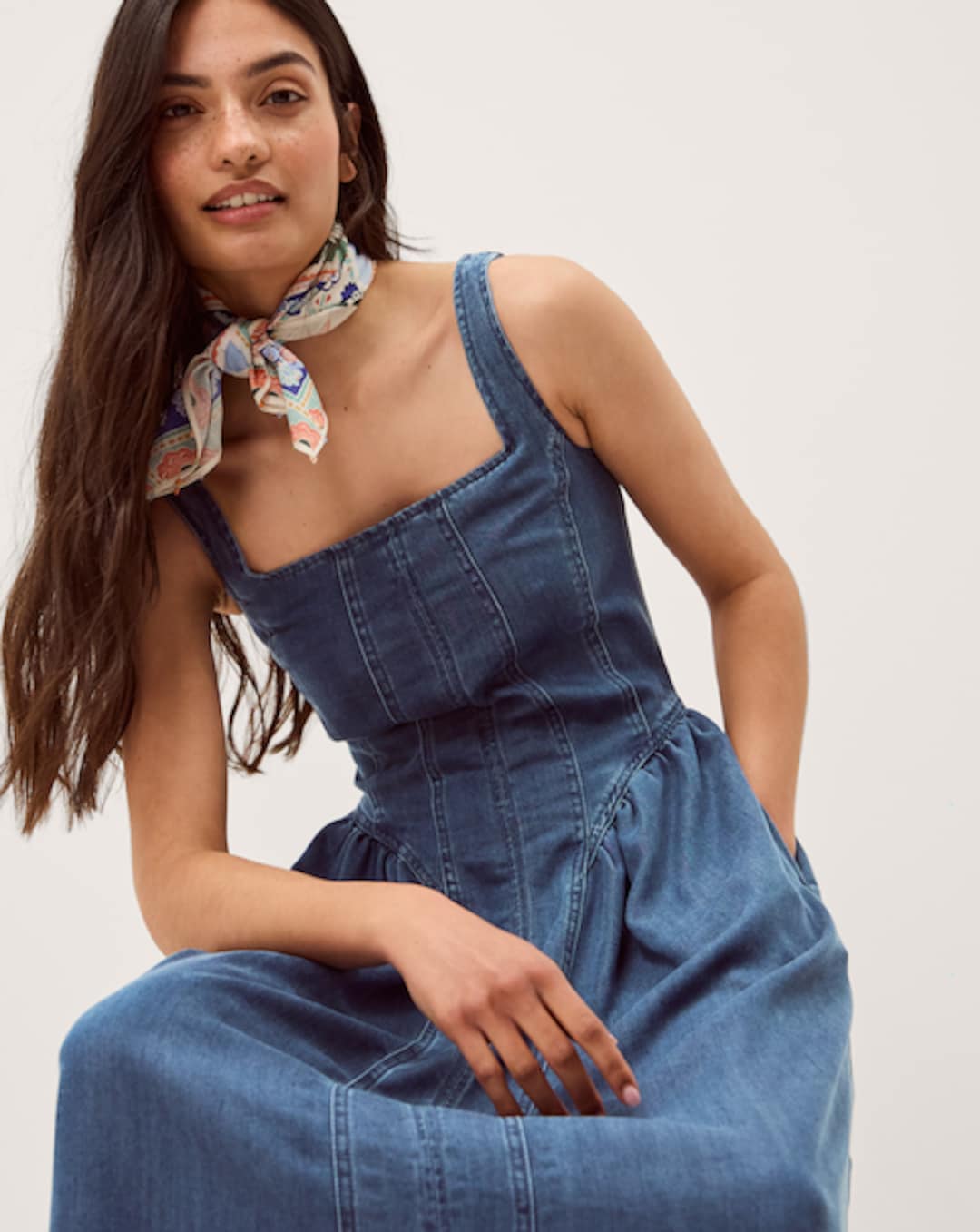 Joe Browns Sara Stretch Denim Maxi Shirt Dress