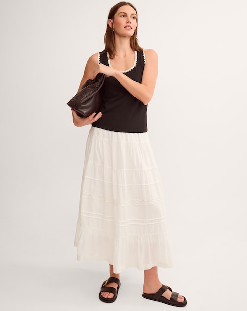 Monsoon Maria Tiered Maxi Skirt