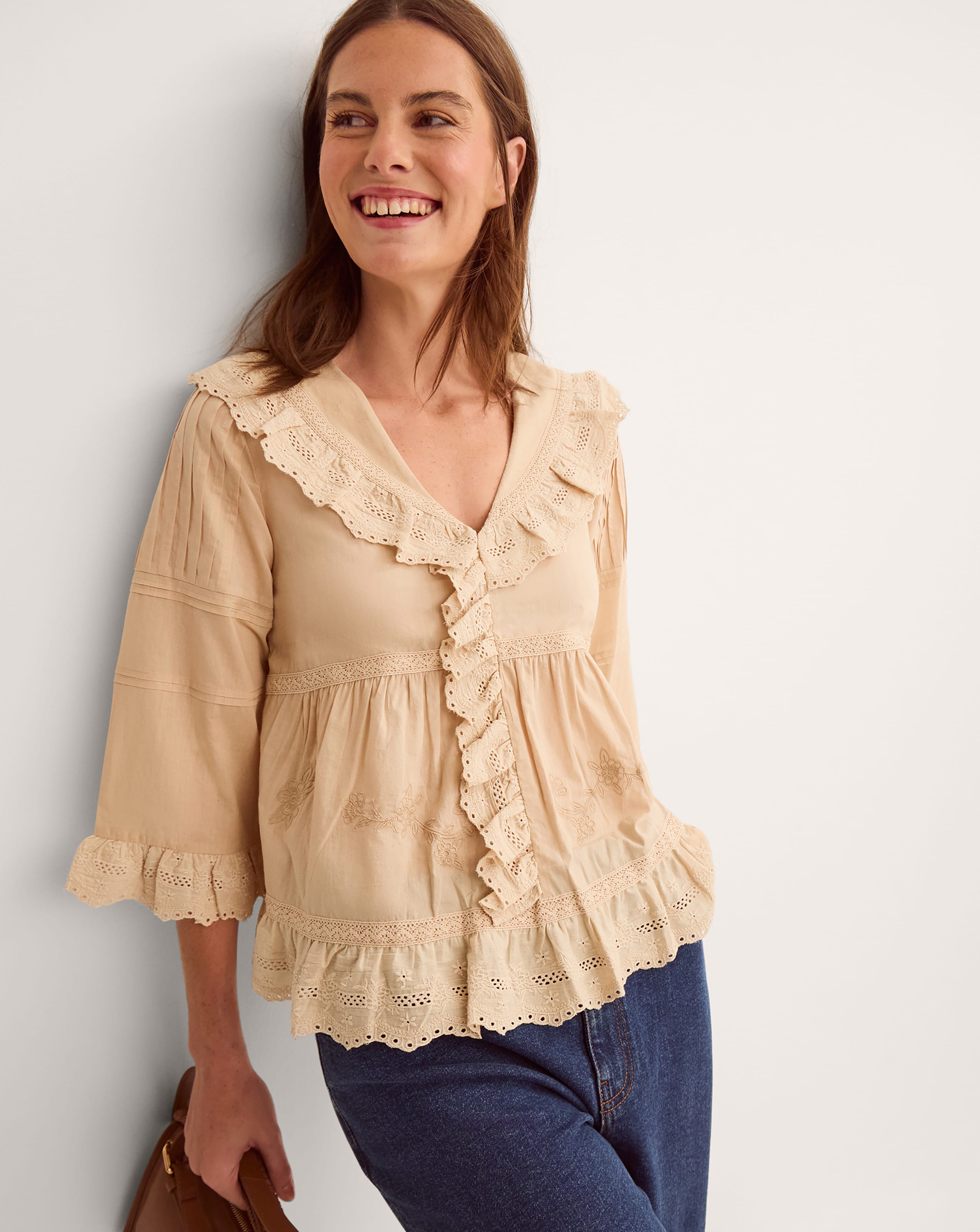 Embroidered Ruffle Tops | Ambrose Wilson