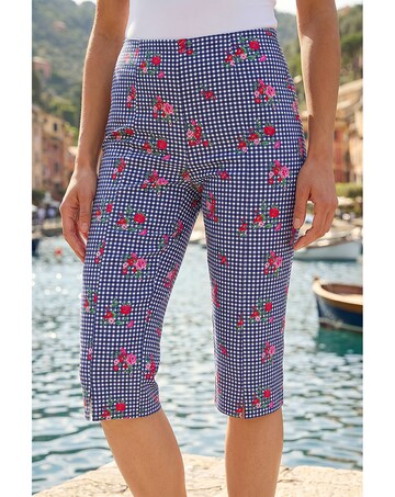 Roman Floral Cropped Stretch Trouser