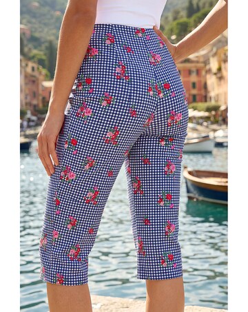 Roman Floral Cropped Stretch Trouser