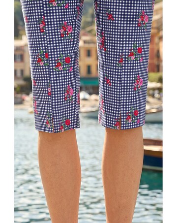 Roman Floral Cropped Stretch Trouser