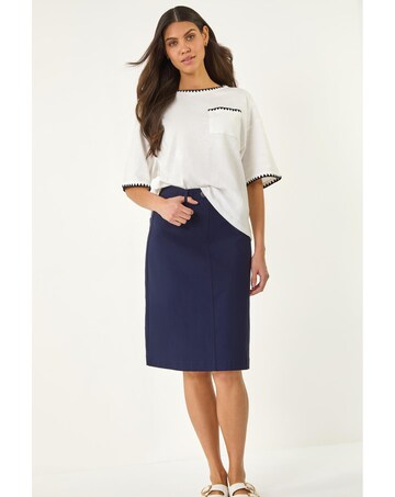 Roman A-Line Bengaline Stretch Skirt