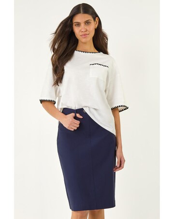 Roman A-Line Bengaline Stretch Skirt