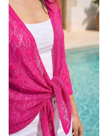 Roman Detailed Draped Knit Shrug
