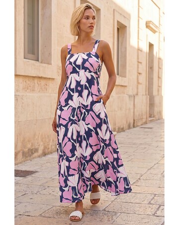 Roman Floral Strappy Maxi Dress