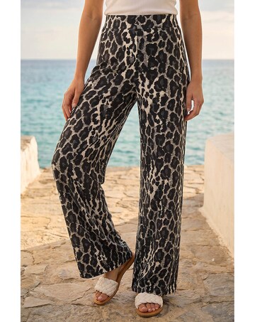 Roman Animal Print Stretch Trouser