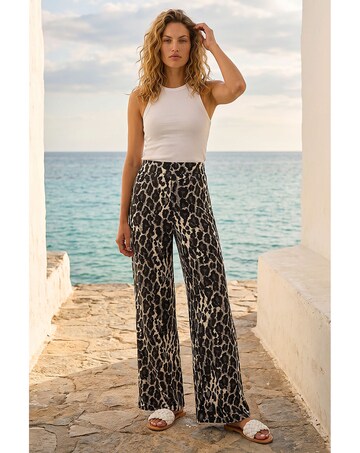 Roman Animal Print Stretch Trouser