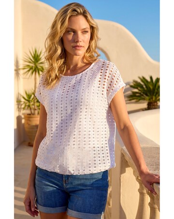 Roman Cut Out Detail Stretch Top