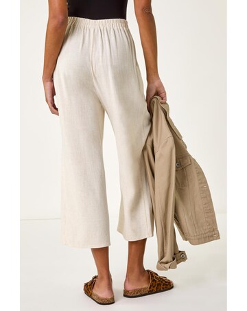 Roman Cropped Linen Blend Trouser