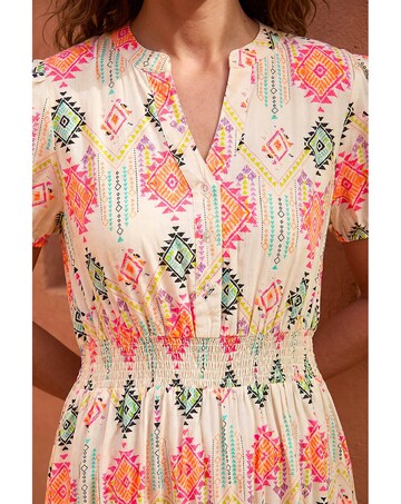 Roman Petite Abstract Frill Midi Dress