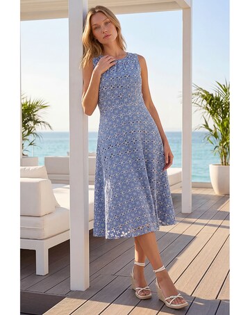 Roman Embroidered Midi Dress