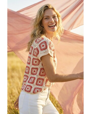Roman Crochet Knitted Top