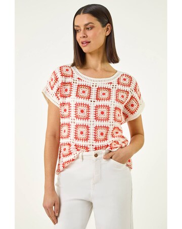 Roman Crochet Knitted Top