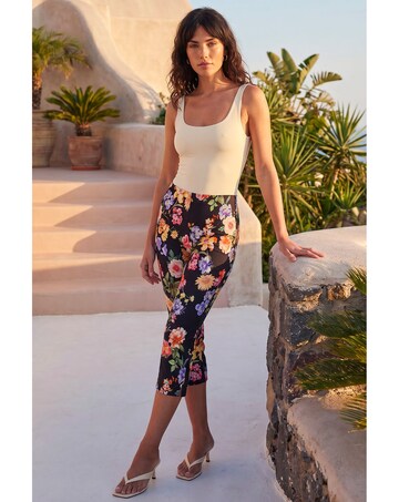 Roman Floral Bengaline Cropped Trouser