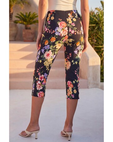 Roman Floral Bengaline Cropped Trouser