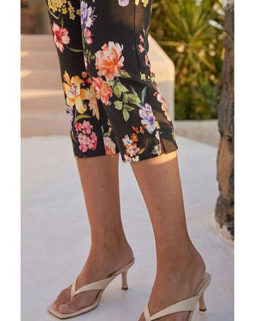 Roman Floral Bengaline Cropped Trouser