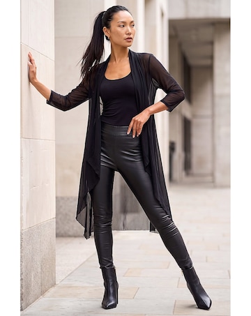 Roman 3/4 Sleeve Mesh Longline KimoFALSE