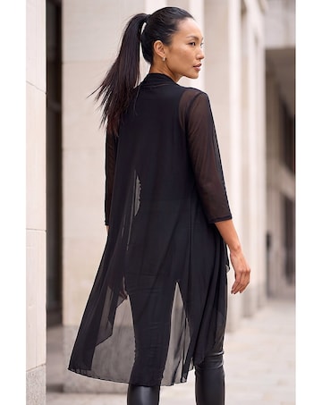 Roman 3/4 Sleeve Mesh Longline KimoFALSE