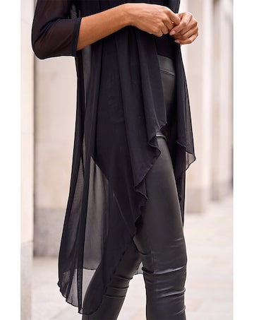 Roman 3/4 Sleeve Mesh Longline KimoFALSE