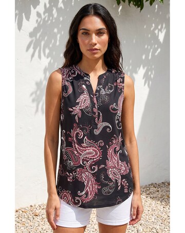 Roman Paisley Puff Print Vest Top