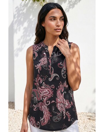 Roman Paisley Puff Print Vest Top