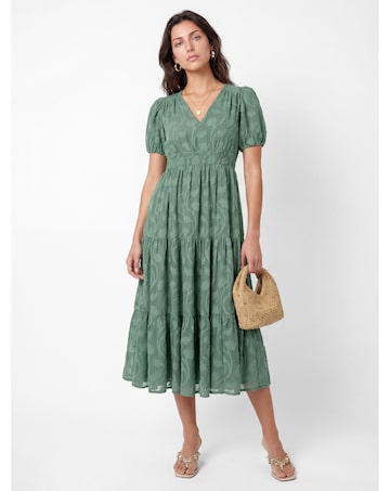 Lovedrobe Floral Burnout Midi Dress