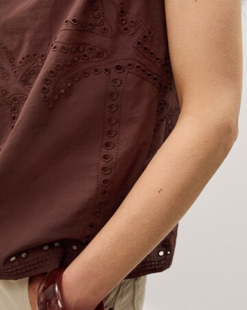 Monsoon Eden Palm Cutwork Tank Top