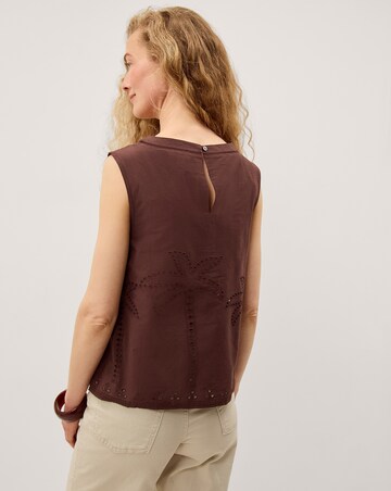 Monsoon Eden Palm Cutwork Tank Top