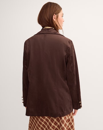 Monsoon Eva Faux Suede Longline Jacket
