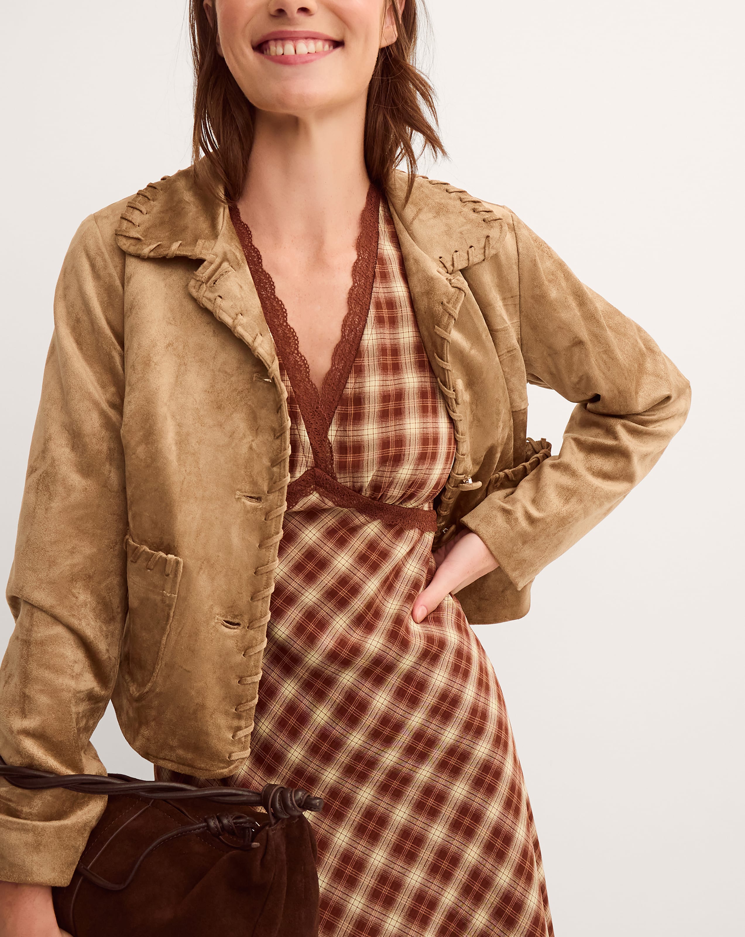 Monsoon Sofia Faux Suede Jacket