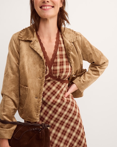 Monsoon Sofia Faux Suede Jacket