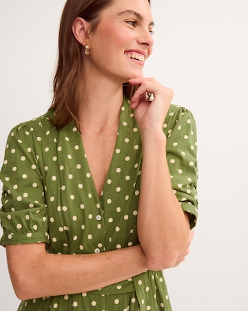 Monsoon Kasey Polka Dot Midi Dress