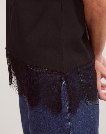 Monsoon Lola Lace Trim Jersey T-Shirt