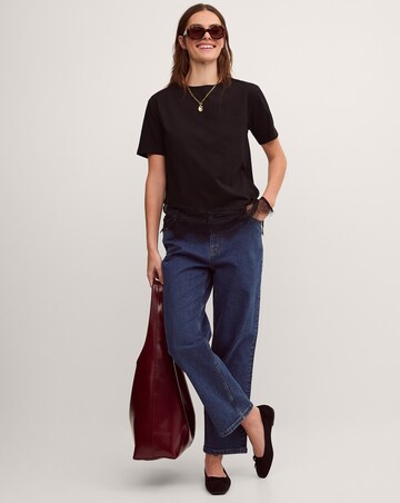 Monsoon Lola Lace Trim Jersey T-Shirt