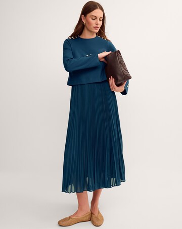 Monsoon Penny Long Sleeve Midi Dress
