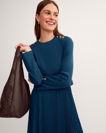 Monsoon Penny Long Sleeve Midi Dress