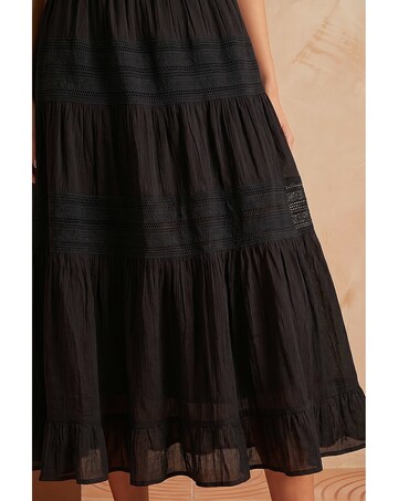 Roman Lace A-Line Midi Skirt