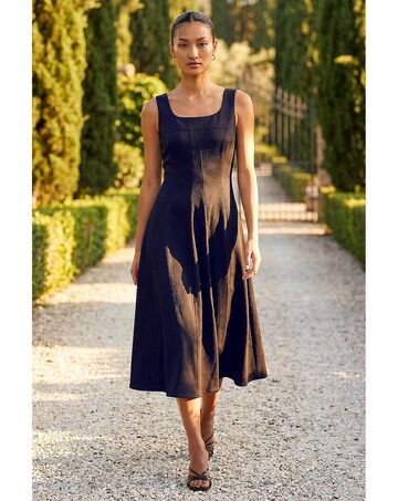 Roman Square Neck Midi Dress