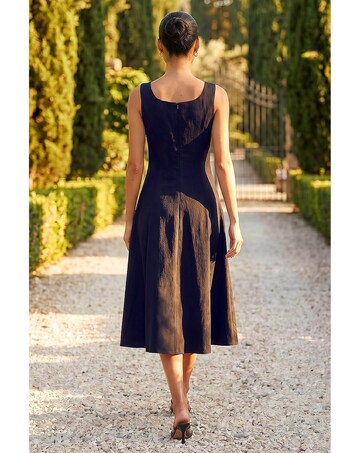 Roman Square Neck Midi Dress