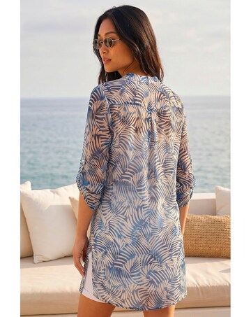 Roman Petite Leaf Print Longline Shirt