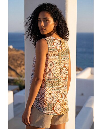 Roman Patchwork Geometric Vest Top